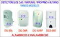 DETECTORES DE GAS ALAMBRICOS E INALAMBRICOS